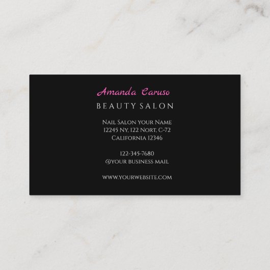 Beauty Salon Lashed Business Card 名刺 (裏面)