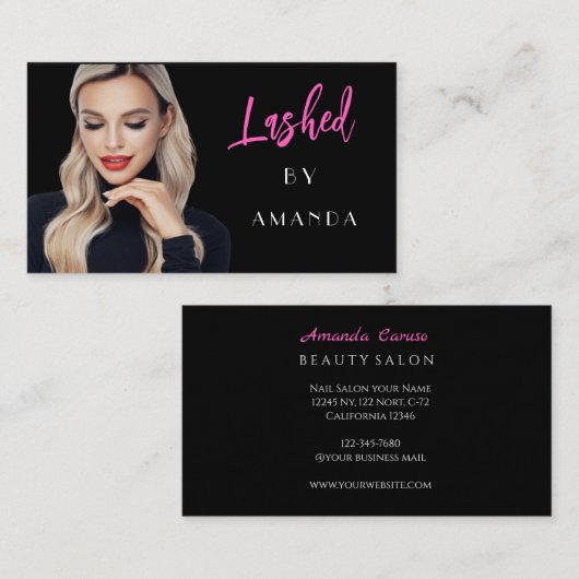 Beauty Salon Lashed Business Card 名刺 (正面/裏面)