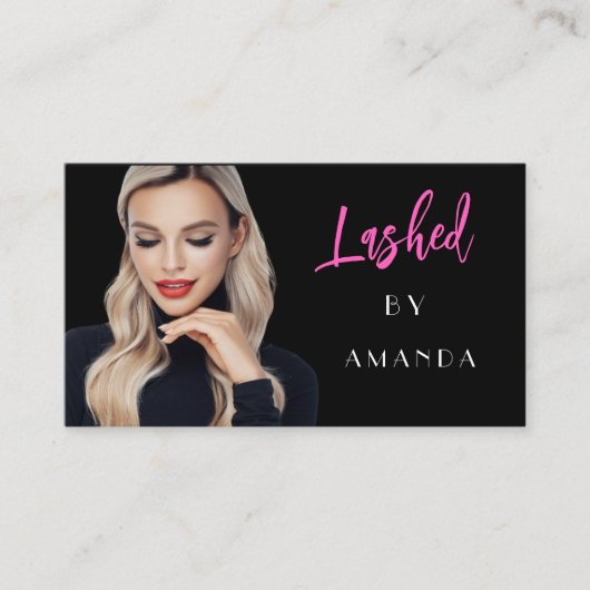 Beauty Salon Lashed Business Card 名刺 (正面)