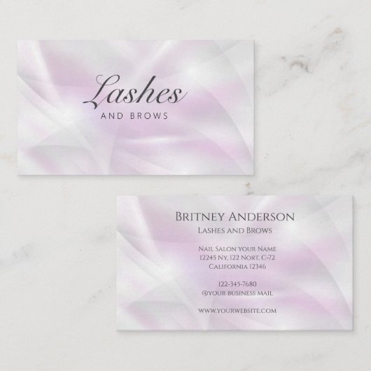 Beauty Salon Lashes and Brows Business Card 名刺 (正面/裏面)