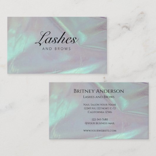 Beauty Salon Lashes and Brows Business Card 名刺 (正面/裏面)