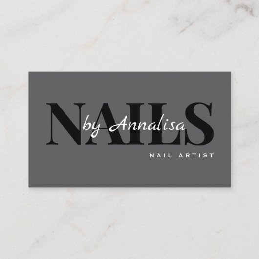 Beauty Salon Nails Business Card 名刺 (正面)