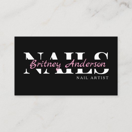 Beauty Salon Nails Business Card 名刺 (正面)
