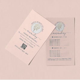 Beauty Salon Reopening Logo QR CODE Price Rose チラシ