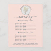 Beauty Salon Reopening  Logo QR CODE Price Rose チラシ (正面)