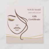 Beauty Skin Care Gift Certificate Card ロイヤリティカード (正面)