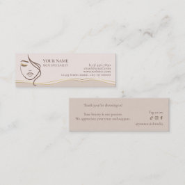 Beauty Skin Care Thank you Card ロイヤリティカード