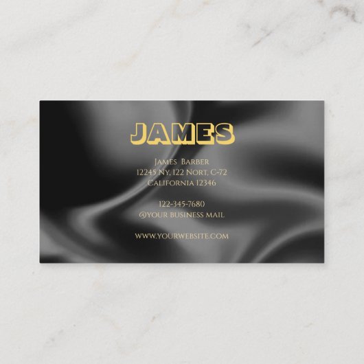 Beauty Studio Barber Business Card 名刺 (裏面)
