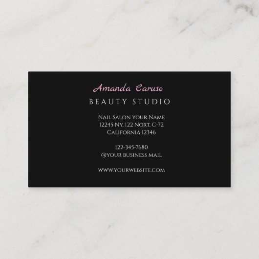 Beauty Studio Lashed Business Card 名刺 (裏面)