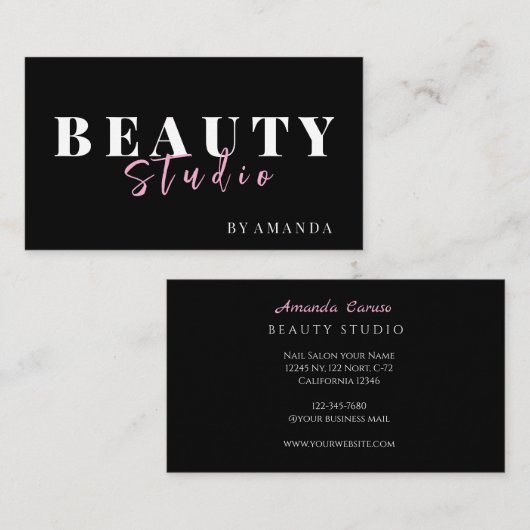 Beauty Studio Lashed Business Card 名刺 (正面/裏面)