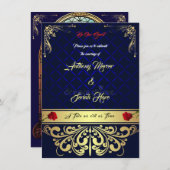 Beauty & the Beast Wedding Invitation 招待状 (正面/裏面)