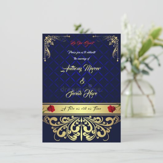 Beauty & the Beast Wedding Invitation 招待状 (スタンド正面)