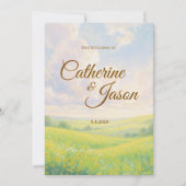 Beauty Watercolor Scenery Wedding Invitation 招待状 (正面)