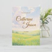 Beauty Watercolor Scenery Wedding Invitation 招待状 (スタンド正面)