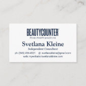 Beautycounterのカードの傷 名刺 (正面)