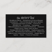 Beautycounterの名刺の黒 名刺 (裏面)