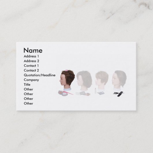 BeautySchoolHeadsLinedUpの名前、住所1、住所… 名刺 (正面)