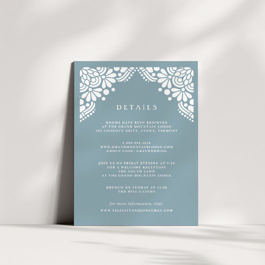 Beaux Arts Guest Information Card | Tourmaline エンクロージャーカード