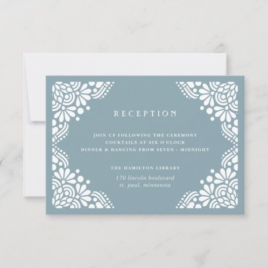 Beaux Arts Wedding Reception Card | Tourmaline 招待状 (正面)