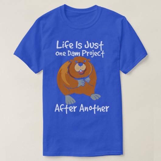 Beaverプロジおもしろいェクトマネージャ Tシャツ (デザイン正面)
