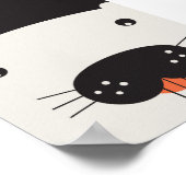 Beaver顔ポスター – 11インチx 8.5インチ ポスター (角)