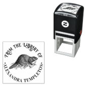 Beaver 素朴 #2 Round Libraryブック名 セルフインキングスタンプ (インサイチュ)