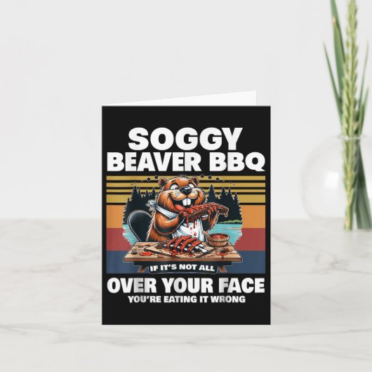 Beaver Bbqはもし顔Beaの上ではない カード (正面)