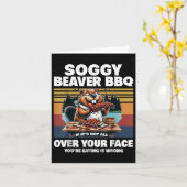 Beaver Bbqはもし顔Beaの上ではない カード (黄色い花)