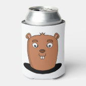 Beaver coming out of a hole 缶クーラー (缶正面)