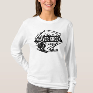Beaver Creekコロラド州のスキー高度のフード付きスウェットシャツ Tシャツ