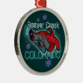 Beaver Creekコロラド州のスノーボーダーのオーナメント メタルオーナメント (右)