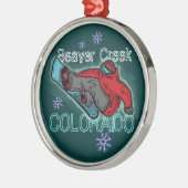 Beaver Creekコロラド州のスノーボーダーのオーナメント メタルオーナメント (左)