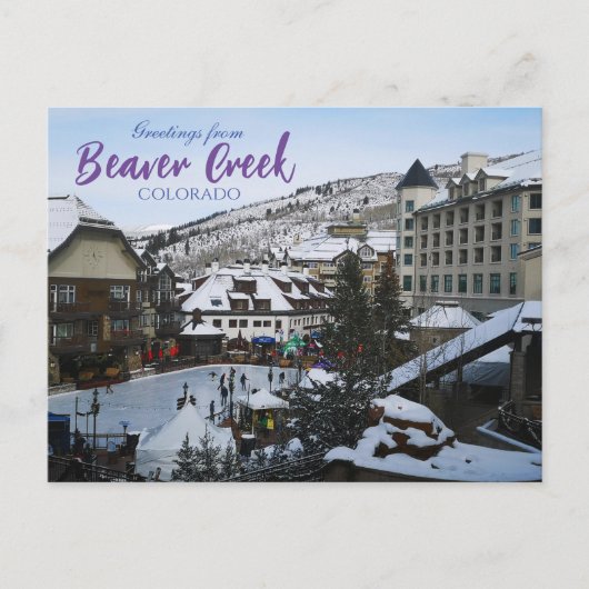 Beaver Creek Coloradoポストカードからの挨拶 ポストカード (正面)