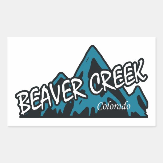 Beaver Creek Colorado Mountains 長方形シール (正面)