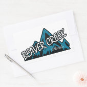 Beaver Creek Colorado Mountains 長方形シール (封筒)