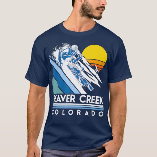 Beaver Creek Colorado Retro Ski Tシャツ (正面)