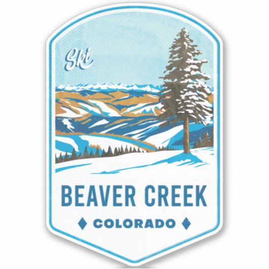 Beaver Creek Colorado Ski Badge シール (正面)