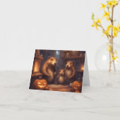 Beaver Family Halloween Tradition story card カード (黄色い花)