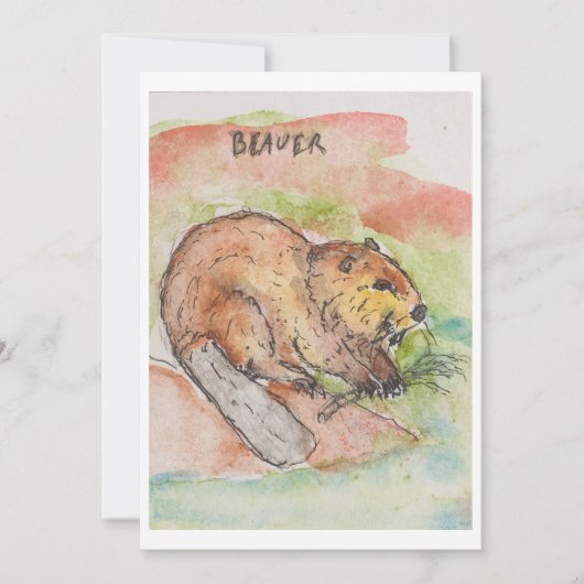 Beaver Greeting Card シーズンカード (正面)