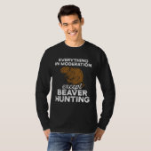 Beaver Hunting Season Moderation Hunter Tシャツ (正面フル)