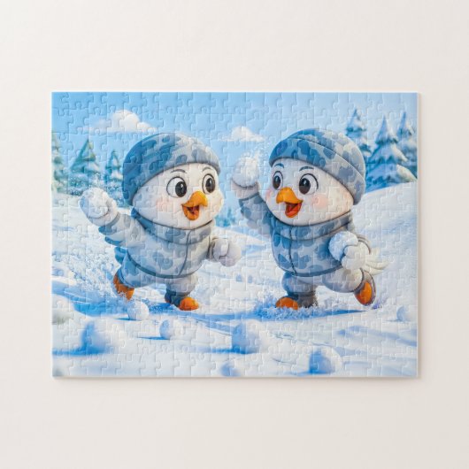 Beaver Ice Bathing in a Striped Swimsuit ジグソーパズル (横)