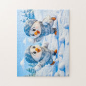 Beaver Ice Bathing in a Striped Swimsuit ジグソーパズル (縦)