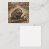 Beaver Japanese Landscape Card スクエア名刺 (正面/裏面)
