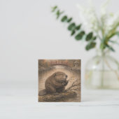 Beaver Japanese Landscape Card スクエア名刺 (スタンド正面)
