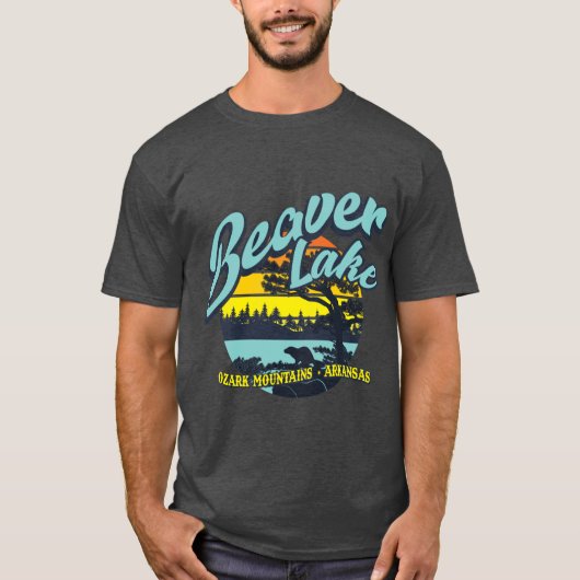 Beaver Lake Ozark Mountains Arkansas Retro Vintage Tシャツ (正面)