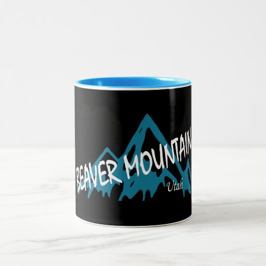 Beaver Mountain Resort Mountains ツートーンマグカップ (中央)