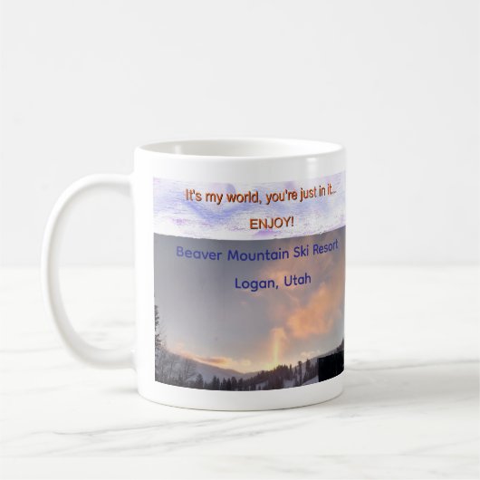 Beaver Mountain Ski Resort Mug コーヒーマグカップ (左)