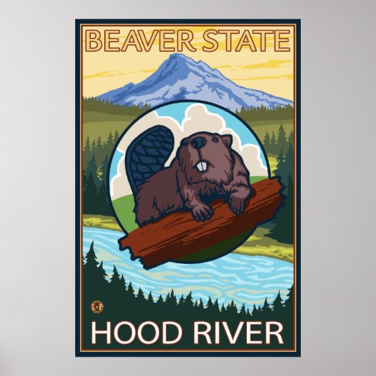 Beaver & Mt. Hood - Hood River, Oregon ポスター (正面)