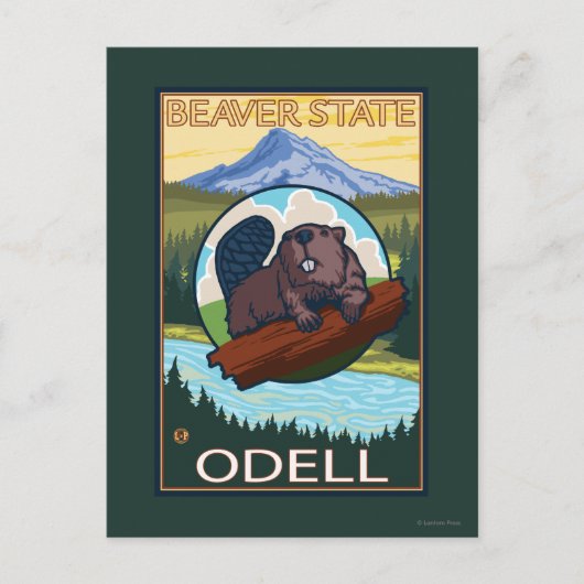Beaver & Mt. Hood - Odell、オレゴン ポストカード (正面)
