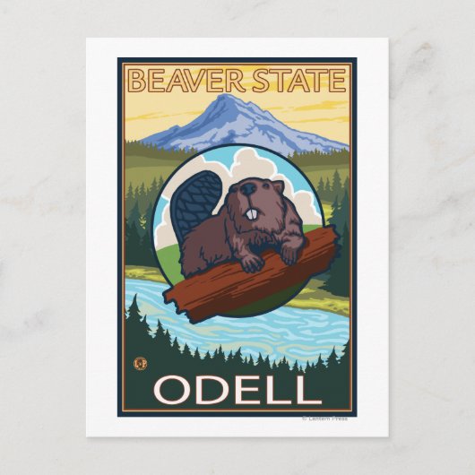 Beaver & Mt. Hood - Odell、オレゴン ポストカード (正面)